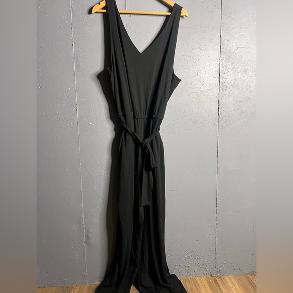 J Jill Wearever Collection Black sleeveless Jumpsuit Women's XLarge - Picture 2 of 8